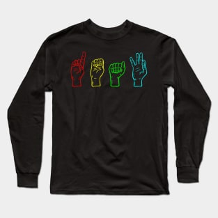 Deaf Sign Language Introduced By American Deaf Association Long Sleeve T-Shirt